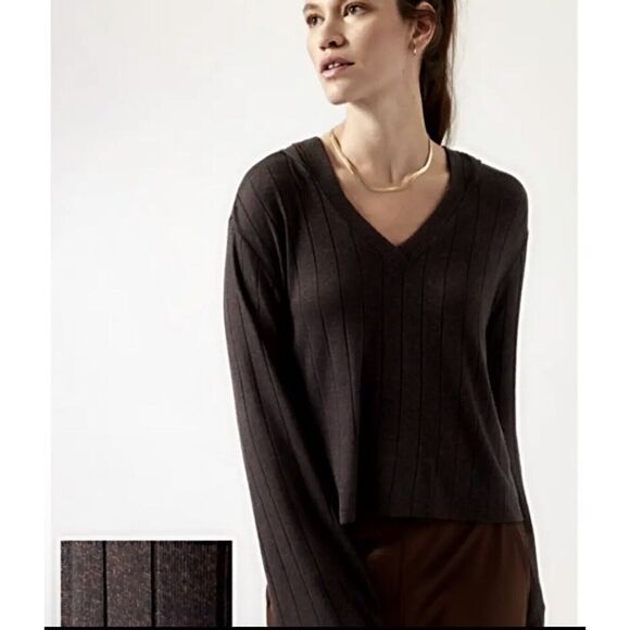 Athleta Harmony Pose Hoodie Sweatshirt Medium Dark Mahogany Heather 882344‎ - Picture 1 of 10